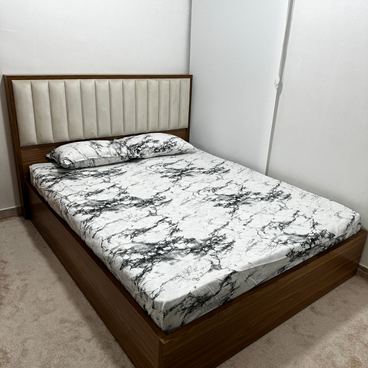 سرویس ملحفه ناتوسا مدل ابر و بادی کد 160 دونفره 3 تکه