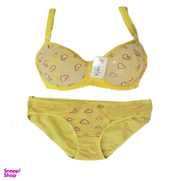 ست لباس زیر زنانه کارن کد Ksh01 رنگ زرد