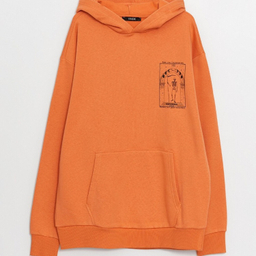 هودی مردانه ال سی وایکیکی مدل tera رنگ نارنجی