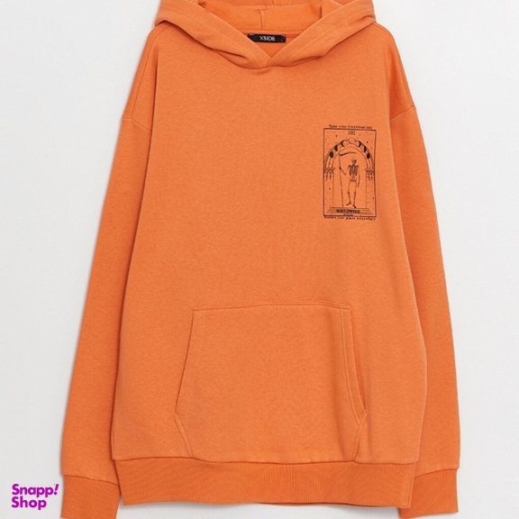 هودی مردانه ال سی وایکیکی مدل tera رنگ نارنجی