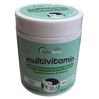 قرص مکمل سگ و گربه ادوامیت مدل ویتامین و مواد معدنی کد TBZ01 بسته 200 عددی