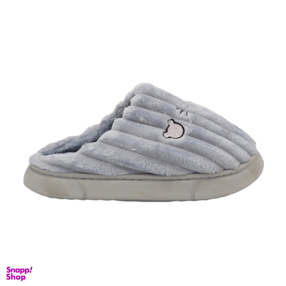 دمپایی حوله ای کد 6788 رنگ خاکستری روشن