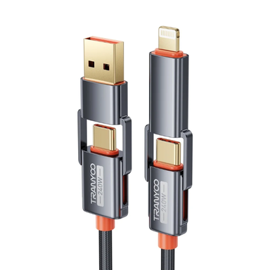 کابل Type-C/USB به Type-C/Lightning ترانیو مدل XS10 طول 1.2 متر
