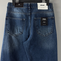 شلوار مام فیت مردانه طرح ZARA کد 1598 رنگ آبی تیره