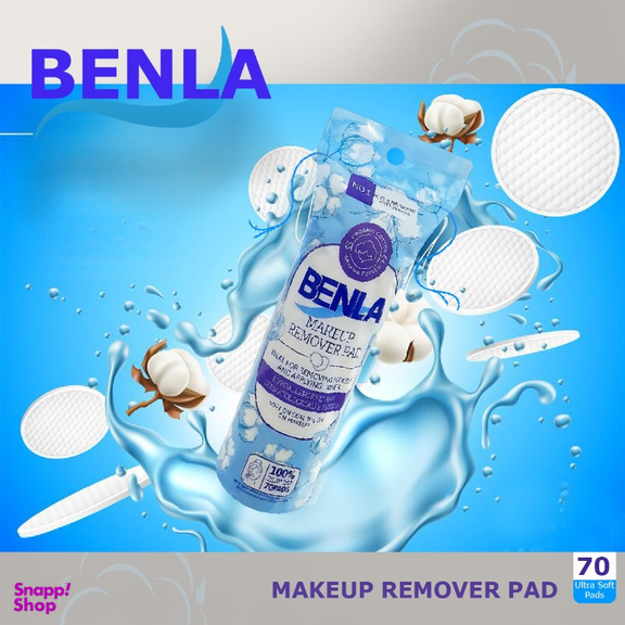پد آرایش پاک کن بنلا مدل Makeup Wipes مجموعه 5 بسته 72 عددی