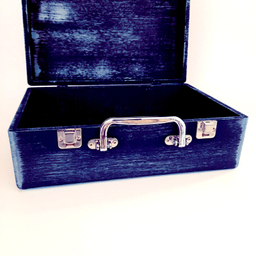 جعبه هدیه چوبی مدل چمدان طرح خطاطی کد WS128