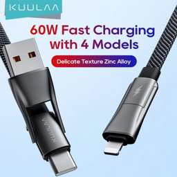 کابل تبدیل Type-C/USB به Type-C/Lightning کولا مدل KL-X73 طول 2 متر