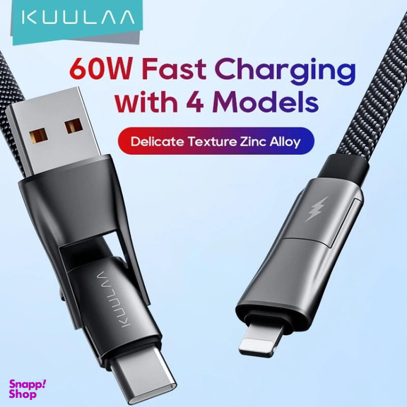 کابل تبدیل Type-C/USB به Type-C/Lightning کولا مدل KL-X73 طول 2 متر
