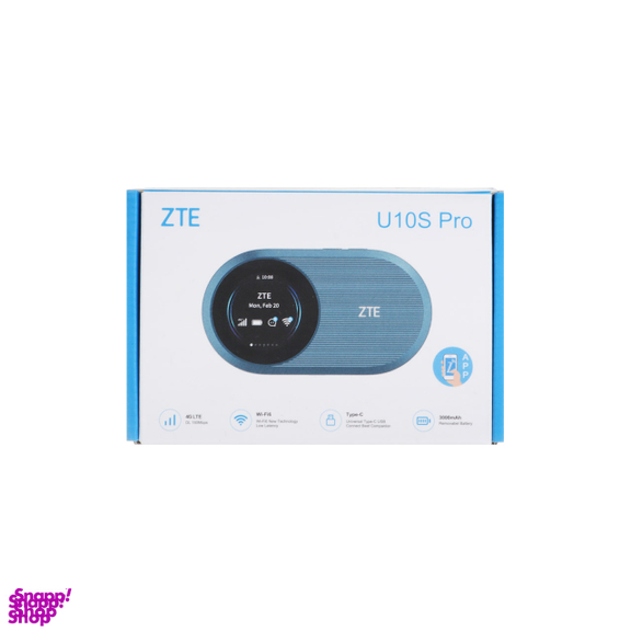 مودم جیبی زد تی ای مدل U10S Pro 4G به همراه 300 گیگابایت اینترنت 6 ماهه