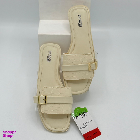 صندل زنانه دوریس مدل رایا طلقی کد 03 رنگ کرم