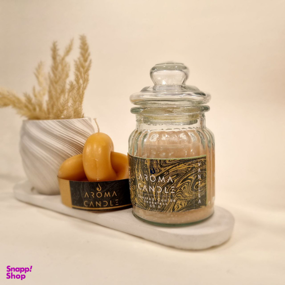 شمع معطر آروما کندل رایحه وانیل وزن 400 گرم