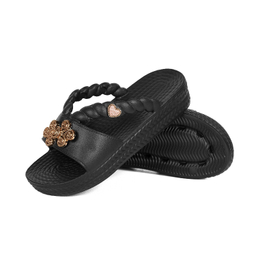 دمپایی زنانه شیما مدل فانتزی رنگ مشکی