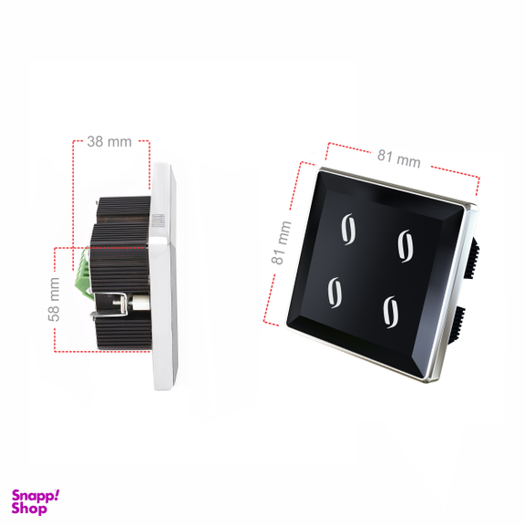 کلید لمسی چهارپل مایا مدل MT4ES12