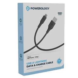 کابل فست شارژ USB به لایتنینگ پاورولوژی مدل PWATL1M طول 1.2 متر