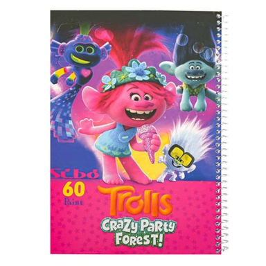 دفتر نقاشی 60 برگ سیبو طرح Trolls