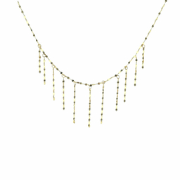 گردنبند طلا 18 عیار زنانه مدل استارز شرابه ای