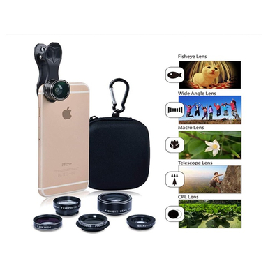 ست لنز گوشی موبایل مدل 5in1 Lens Kit مجموعه 5 عددی