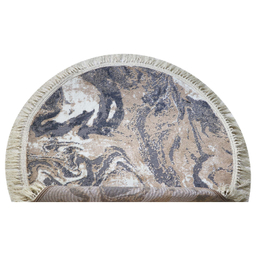 فرش گرد طرح کویر رنگ زمینه کرم