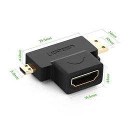 مبدل Micro HDMI Male و Mini HDMI Male به HDMI Female یوگرین مدل HD129 کد 20144