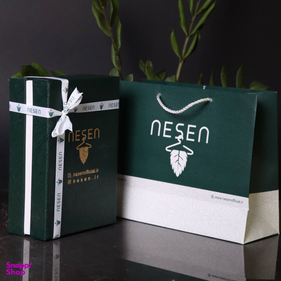 ست کراوات و دستمال جیب مردانه نسن طرح بته جقه کد T97
