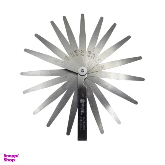 آچار فیلر جنیوس تولز مدل YP-FG-020M/0.05-1.00MM مجموعه 20 عددی