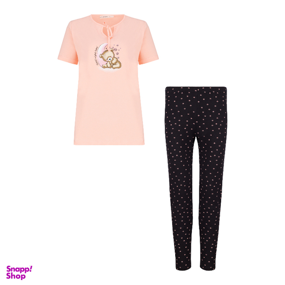 ست تیشرت شلوار کد 1022/1 رنگ گلبهی