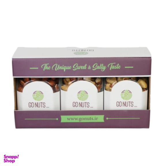 آجیل هدیه گلسیما 2 پسته و بادام درختی و مخلوط گوناتس وزن 600 گرم