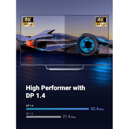 کابل DisplayPort 1.4 Male یوگرین مدل DP114 کد 80393 طول 3 متر