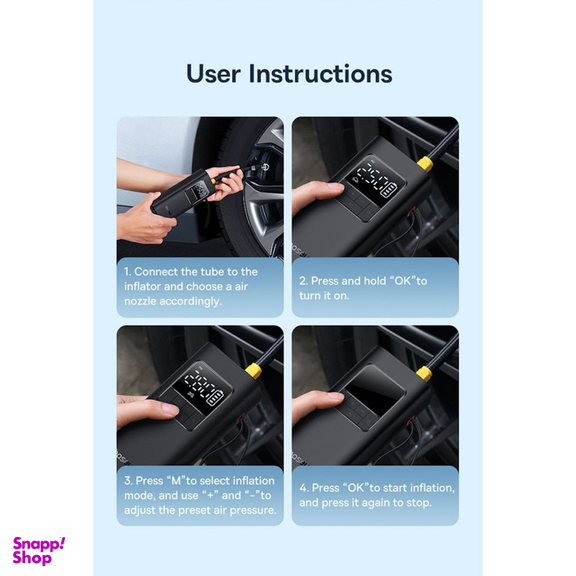 کمپرسور باد شارژی بیسوس مدل SuperMini Pro