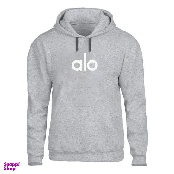 هودی کد H302 طرح alo رنگ طوسی