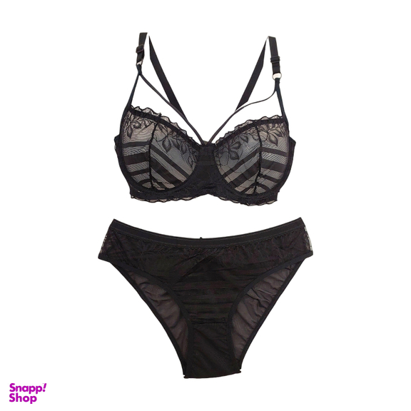 ست لباس زیر زنانه کد 578833 رنگ مشکی