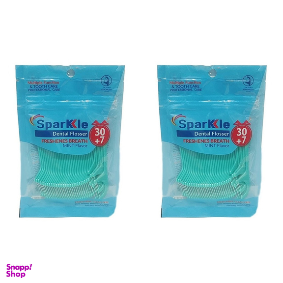 نخ دندان اسپارکل مدل کمانی 2 بسته 37 عددی