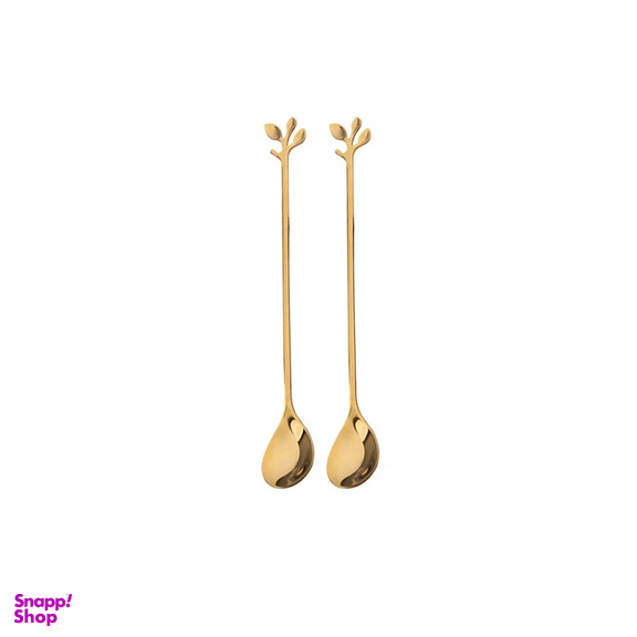 قاشق شربت خوری طرح برگ بسته 2 عددی