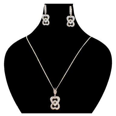 نیم ست نقره زنانه گیرا مدل قلب کد G984