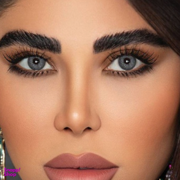 لنز فصلی بیوتی شماره 205 رنگ طوسی دور مشکی