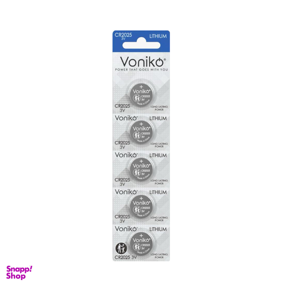 باتری سکه ای ونیکو مدل CR2025 بسته 5 عددی