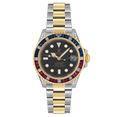 ساعت مچی عقربه ای مردانه طرح رولکس مدل Submariner Diamond Pepsi2