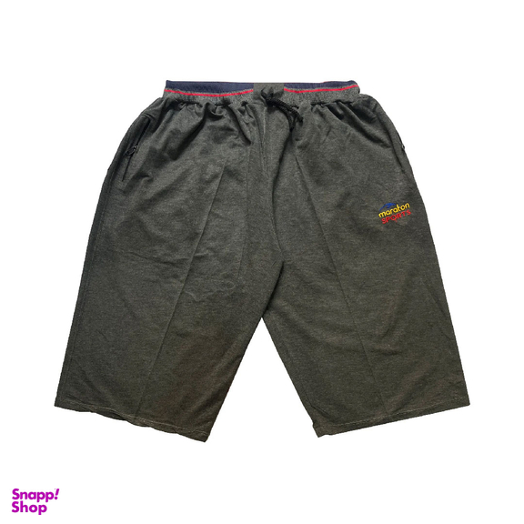 شلوارک راحتی مردانه مدل رنگین رنگ زغالی