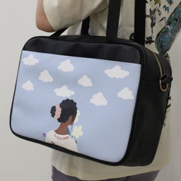 ست ساک ورزشی و کیف آرایشی مدل دختر ابری مجموعه 4 عددی