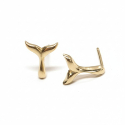 گوشواره طلا 18 عیار زنانه مدل دم وال کشیده کد 1247