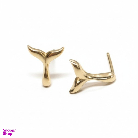 گوشواره طلا 18 عیار زنانه مدل دم وال کشیده کد 1247