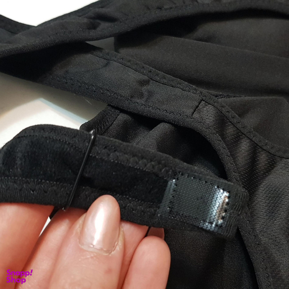 نیم تنه ورزشی زنانه ماییلدا مدل بند چسبی پددار پشت ضربدری کد 5166-805 رنگ مشکی