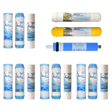 فیلتر دستگاه تصفیه آب آکوا پیورست مدل MX 1500 مجموعه 15 عددی