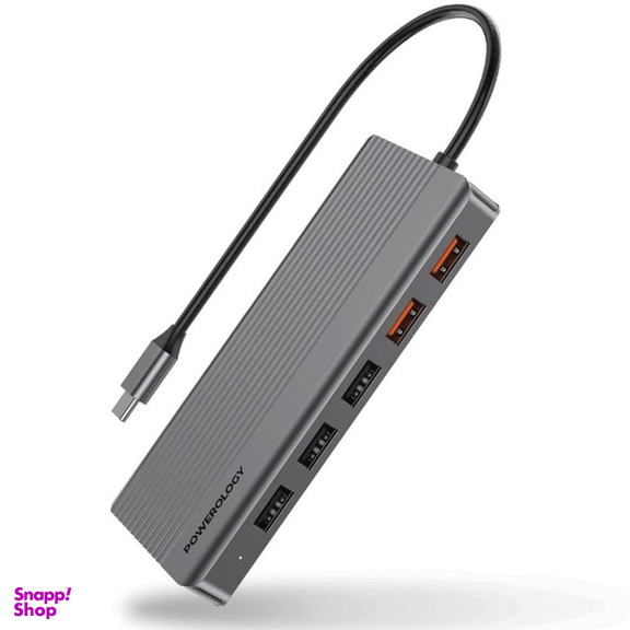 هاب USB پاورولوجی مدل P121HBCGY Type-C