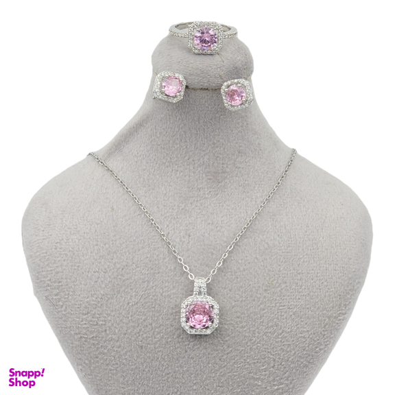 نیم ست زیور زنانه وای اس ایکس کریستال سواروسکی طرح جواهر کد JAV1097Y