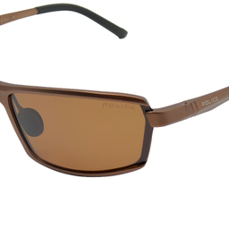 عینک آفتابی مردانه پلیس مدل POLICE S8812 رنگ قهوه ای