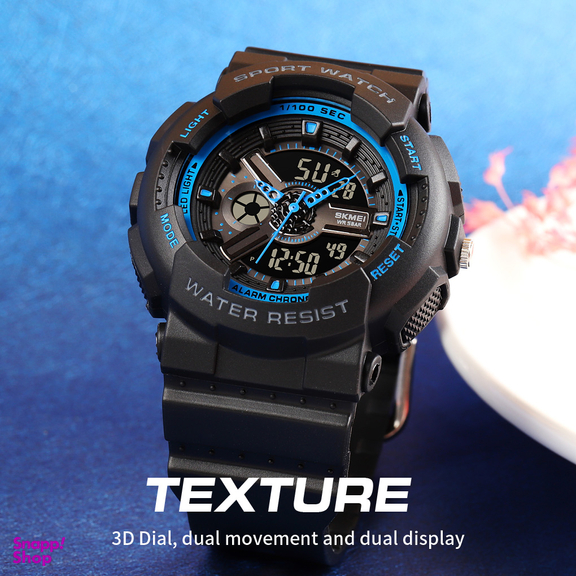 ساعت مچی عقربه ای اسکمی مدل 1689 رنگ آبی