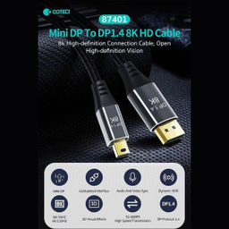 کابل تبدیل mini Display Port به Display Port کوتتسی کد 87401 طول 2 متر
