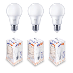 لامپ 10 وات بورسر مدل A60 پایه E27 مجموعه 3 عددی