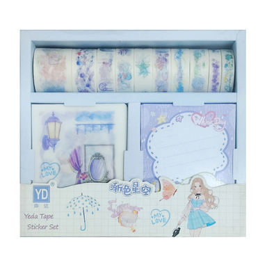 ست چسب کاغذی و استیکر و کاغذ یادداشت کینگ مدل 474